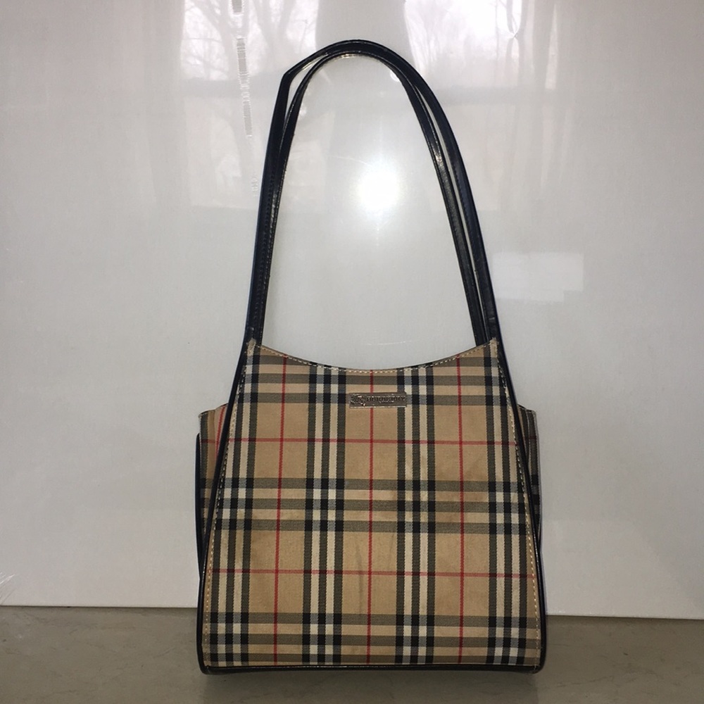 Burberry London brown plaid bag